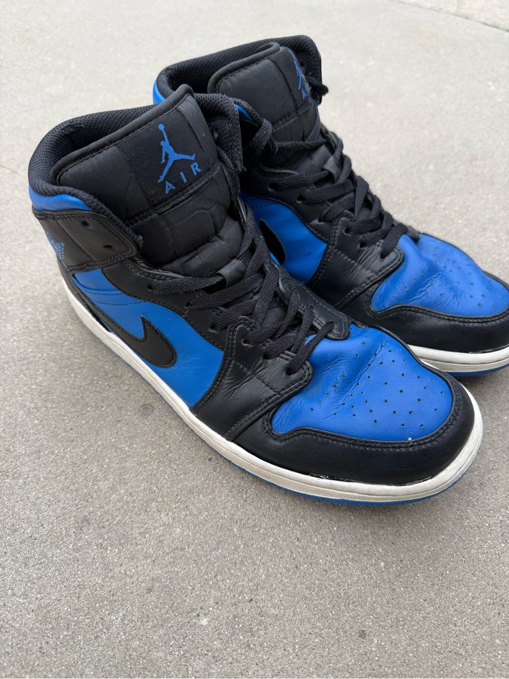 Jordan Air Jordan 1 Mid Black Royal Blue Men's Sneakers DQ8426-042 Size 10